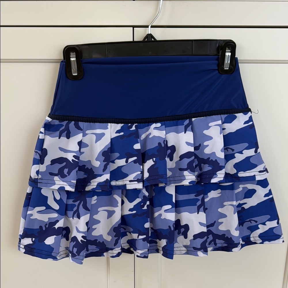 Blue and White Athletic Skirt